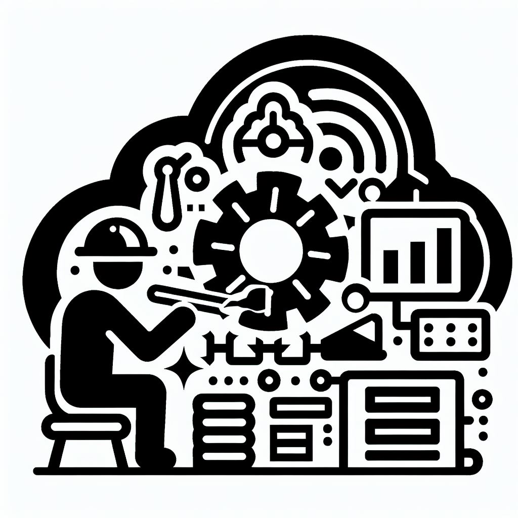 Technical cloud architect icon